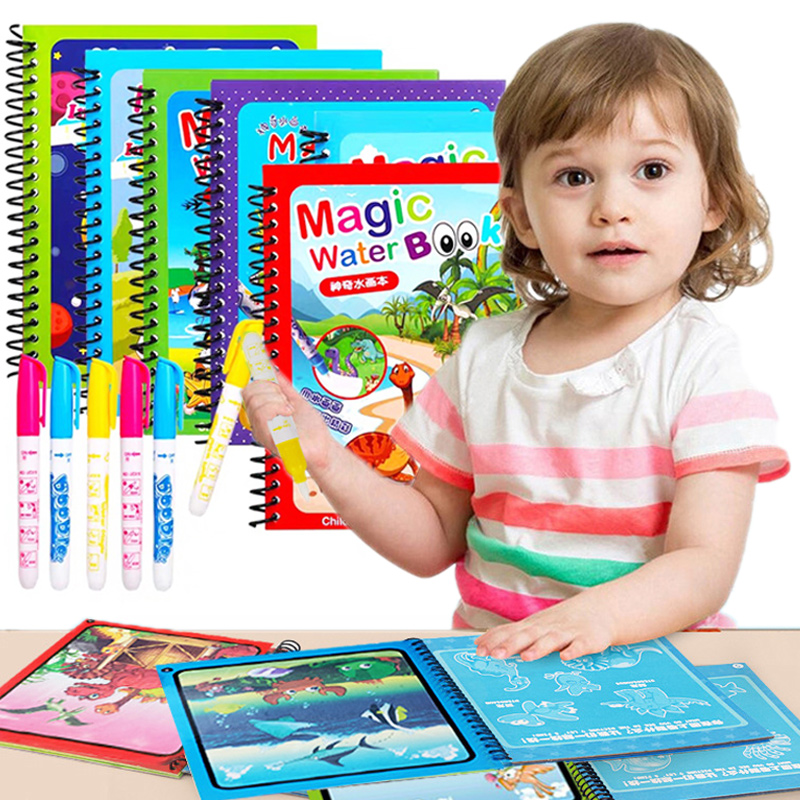 Montessori Toys Reusable Color - Reusable Water Magic Coloring Book recension och pris