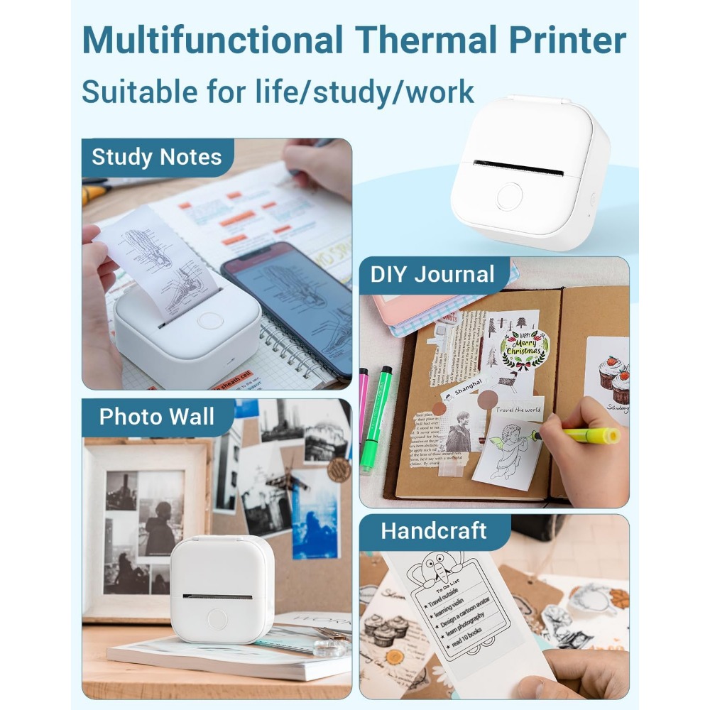 Phomemo T02 Wireless Pocket Th - Mini Pocket Thermal Printer Paper Roll recension och pris