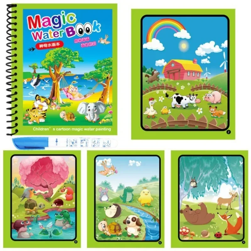 1pc Magic Water Coloring Book  - Reusable Water Magic Coloring Book recension och pris