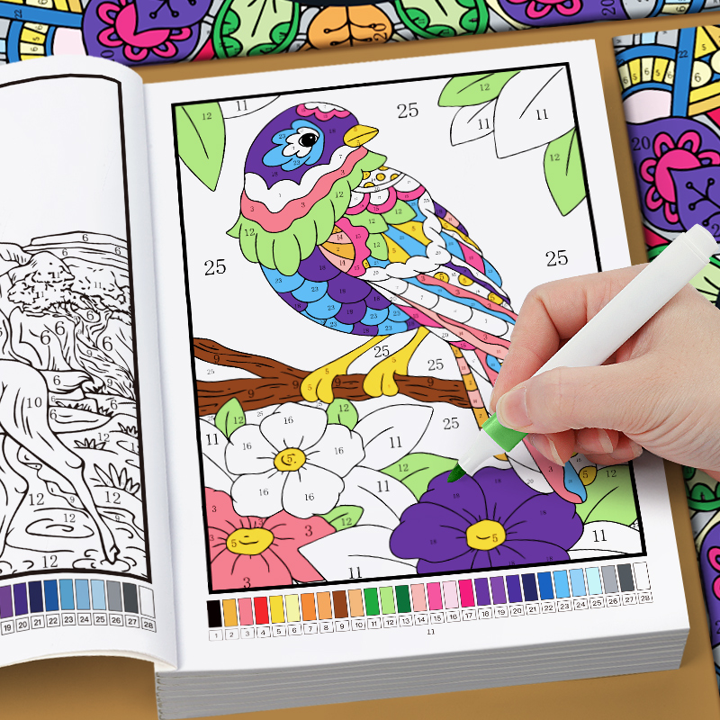 Color by Number for Adults Col - Adult Coloring Book Stress Relief recension och pris