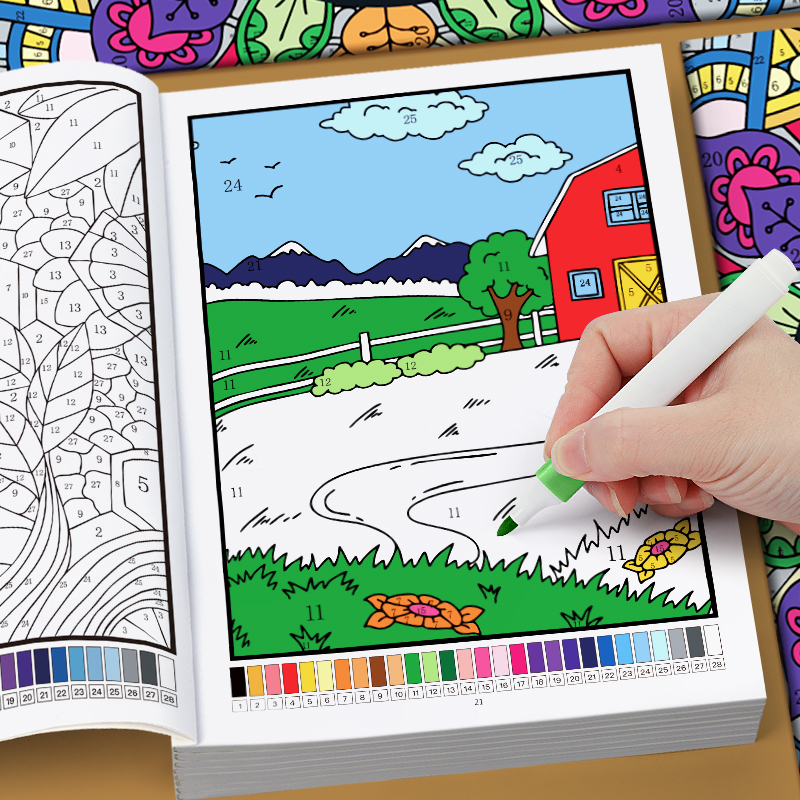 Color by Number for Adults Col - Adult Coloring Book Stress Relief recension och pris