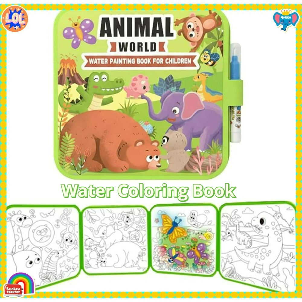 Magic Water Coloring Book Set  - Reusable Water Magic Coloring Book recension och pris
