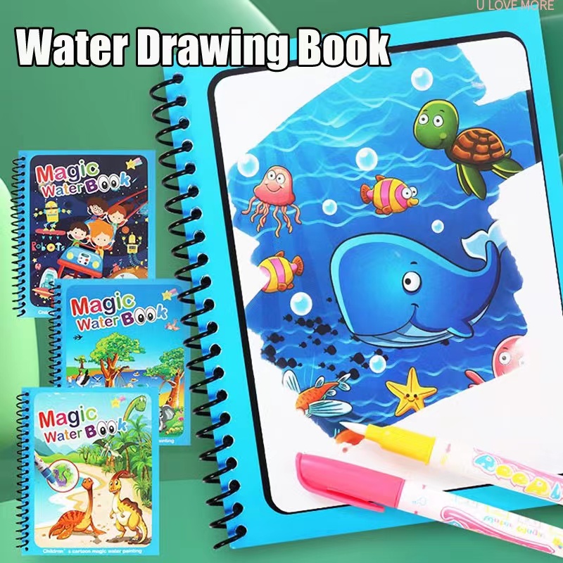 1Pcs Magical Book Water Drawin - Reusable Water Magic Coloring Book recension och pris