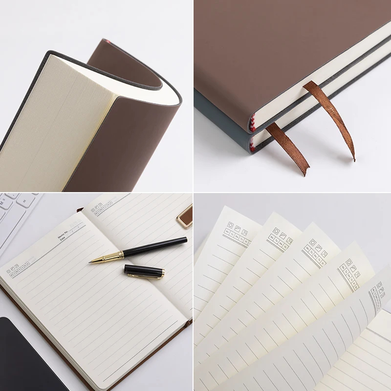 A5 Soft Leather Notebook with  - Vintage Leather Journal Notebook recension och pris