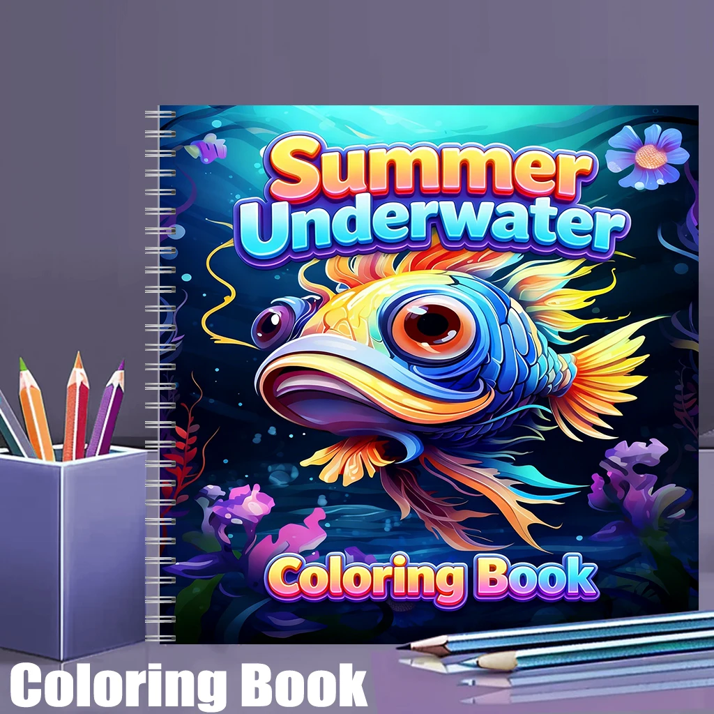 Summer Underwater Coloring Boo - Adult Coloring Book Stress Relief recension och pris
