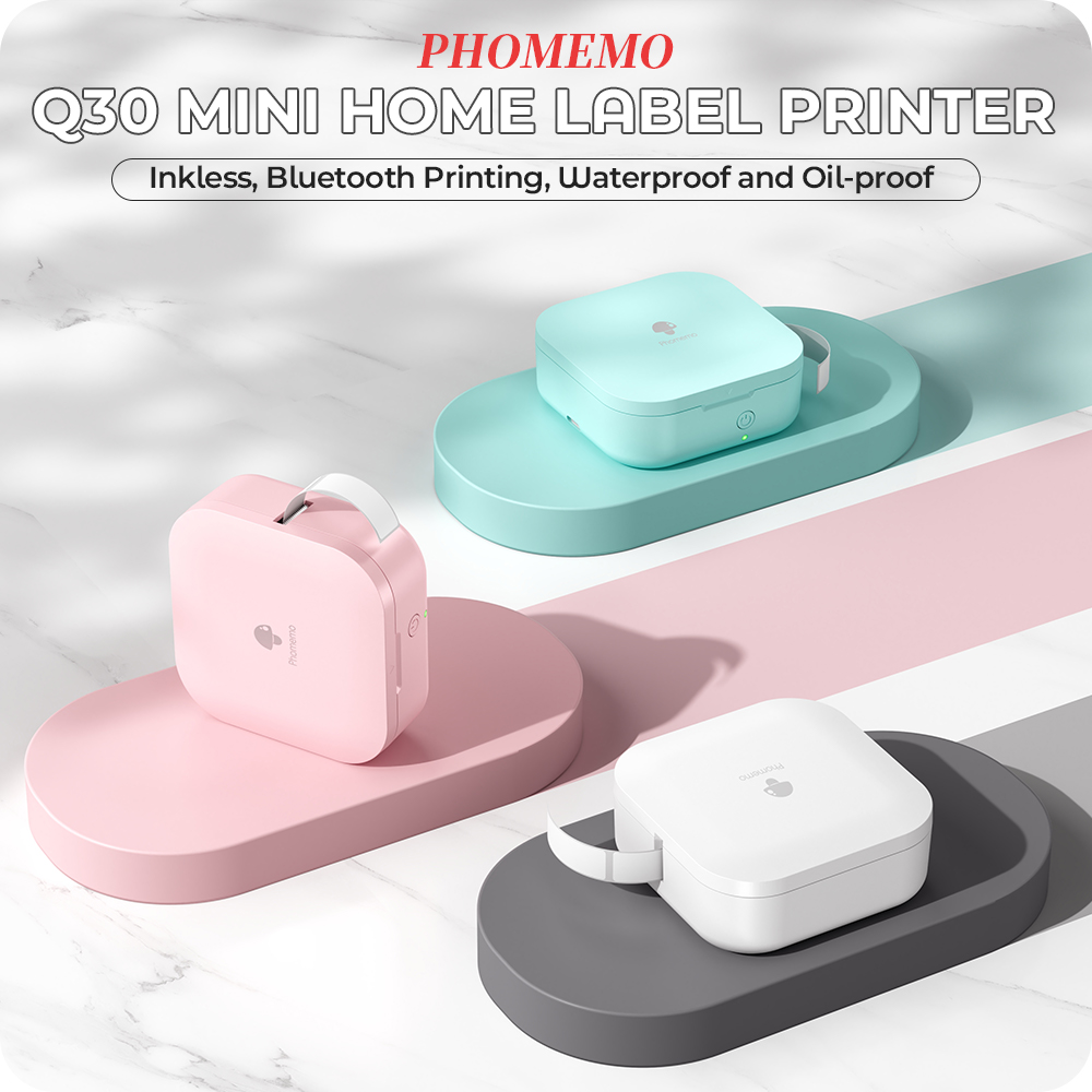 【New】Phomemo Q30 Mini Label Pr - Mini Pocket Thermal Printer Paper Roll recension och pris