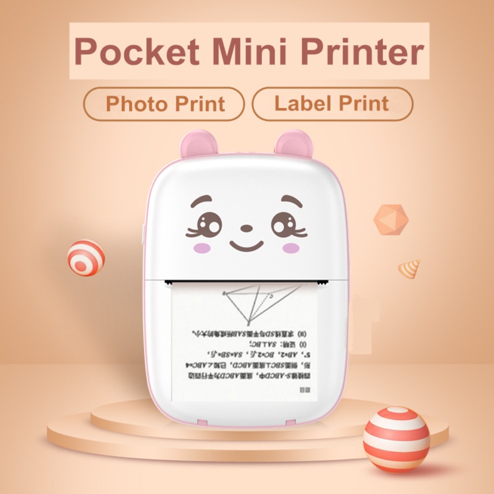 Mini Portable Pocket Inkless T - Mini Pocket Thermal Printer Paper Roll recension och pris