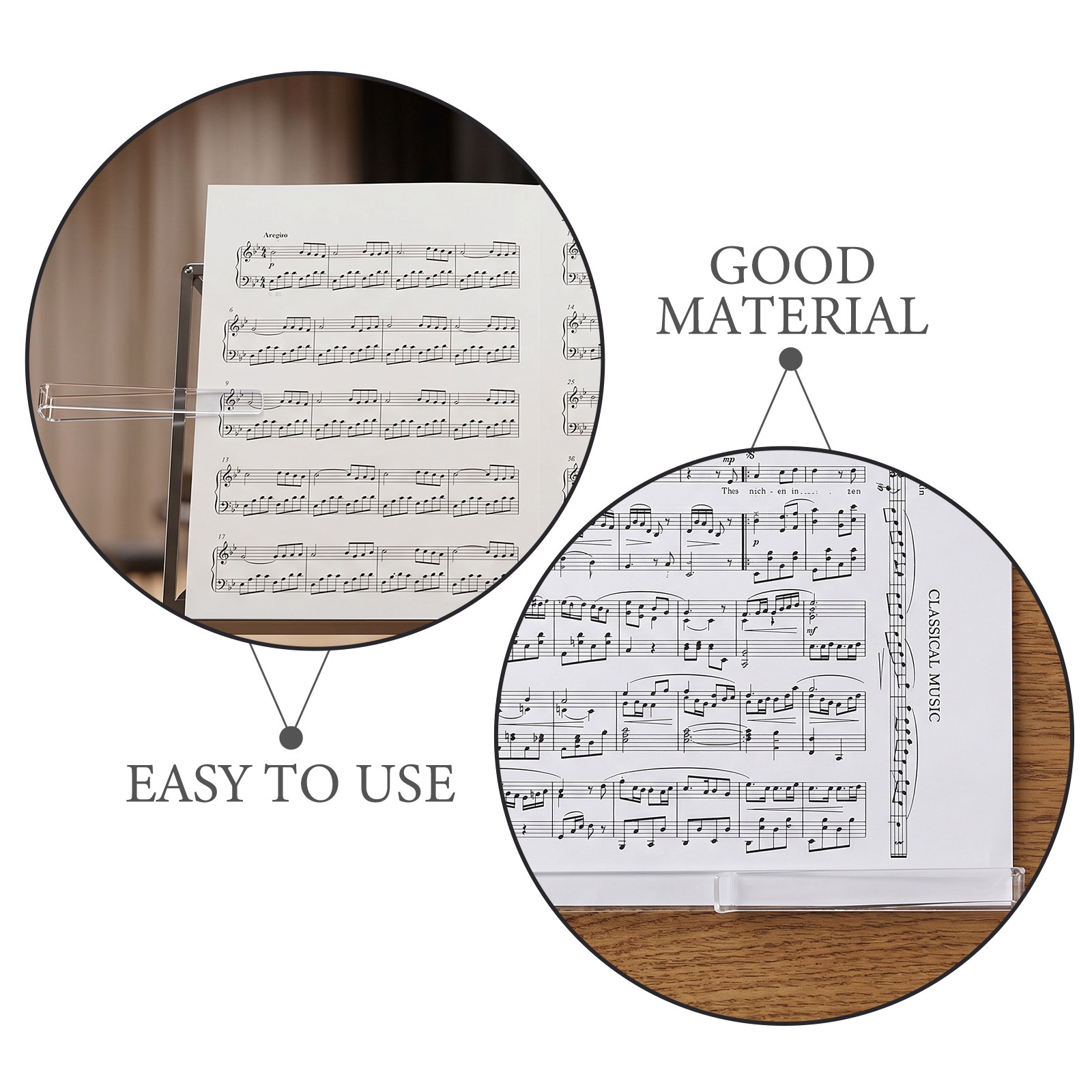 6 Pairs Music Book Page Holder - Clear Acrylic Book Stand Holder recension och pris