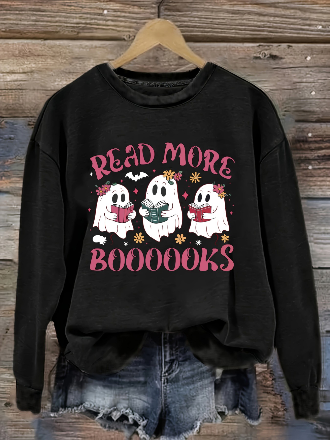 Women's Casual Long Sleeve Cre - Books recension och pris