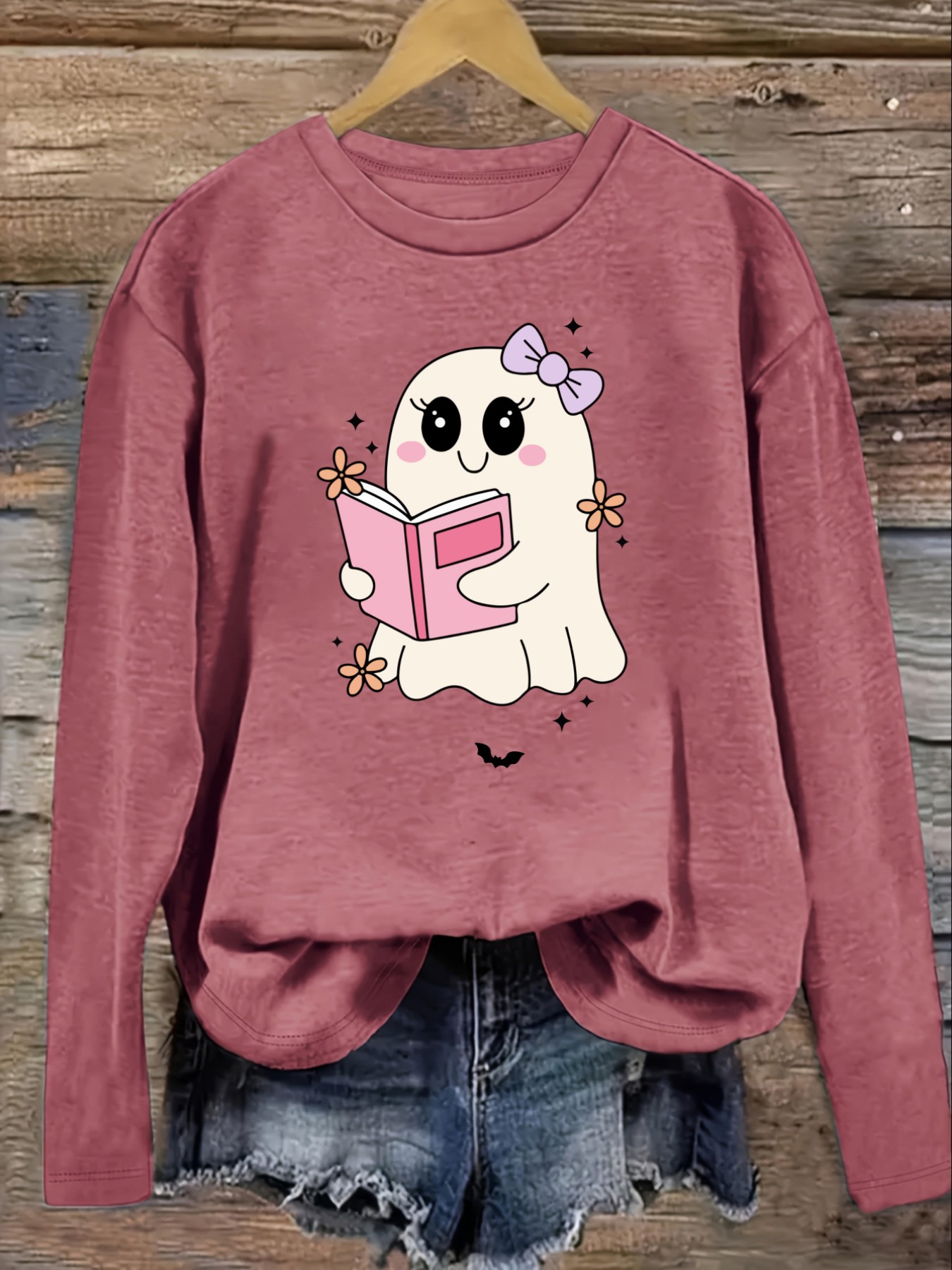 Women's Casual Long Sleeve Cre - Books recension och pris