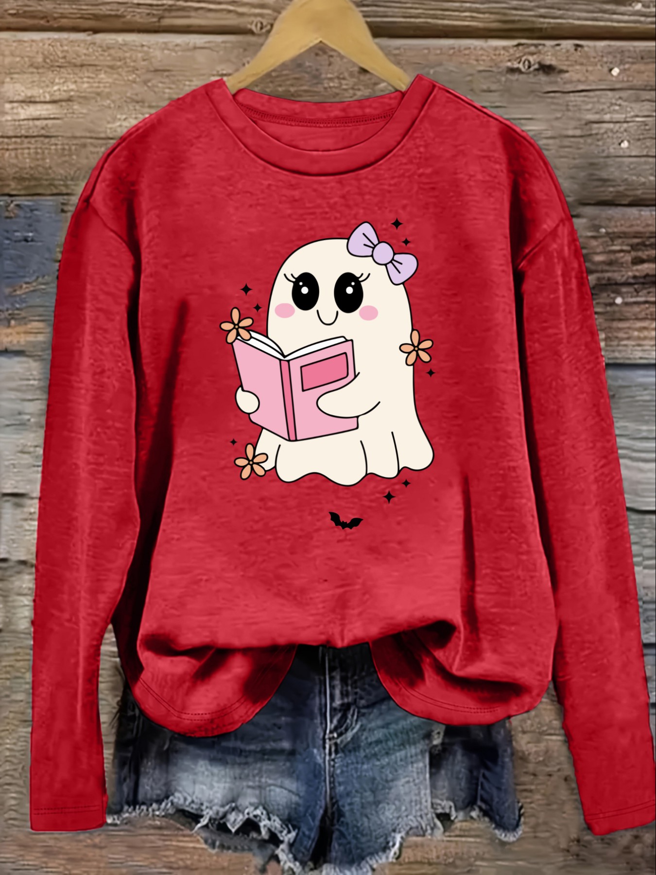 Women's Casual Long Sleeve Cre - Books recension och pris