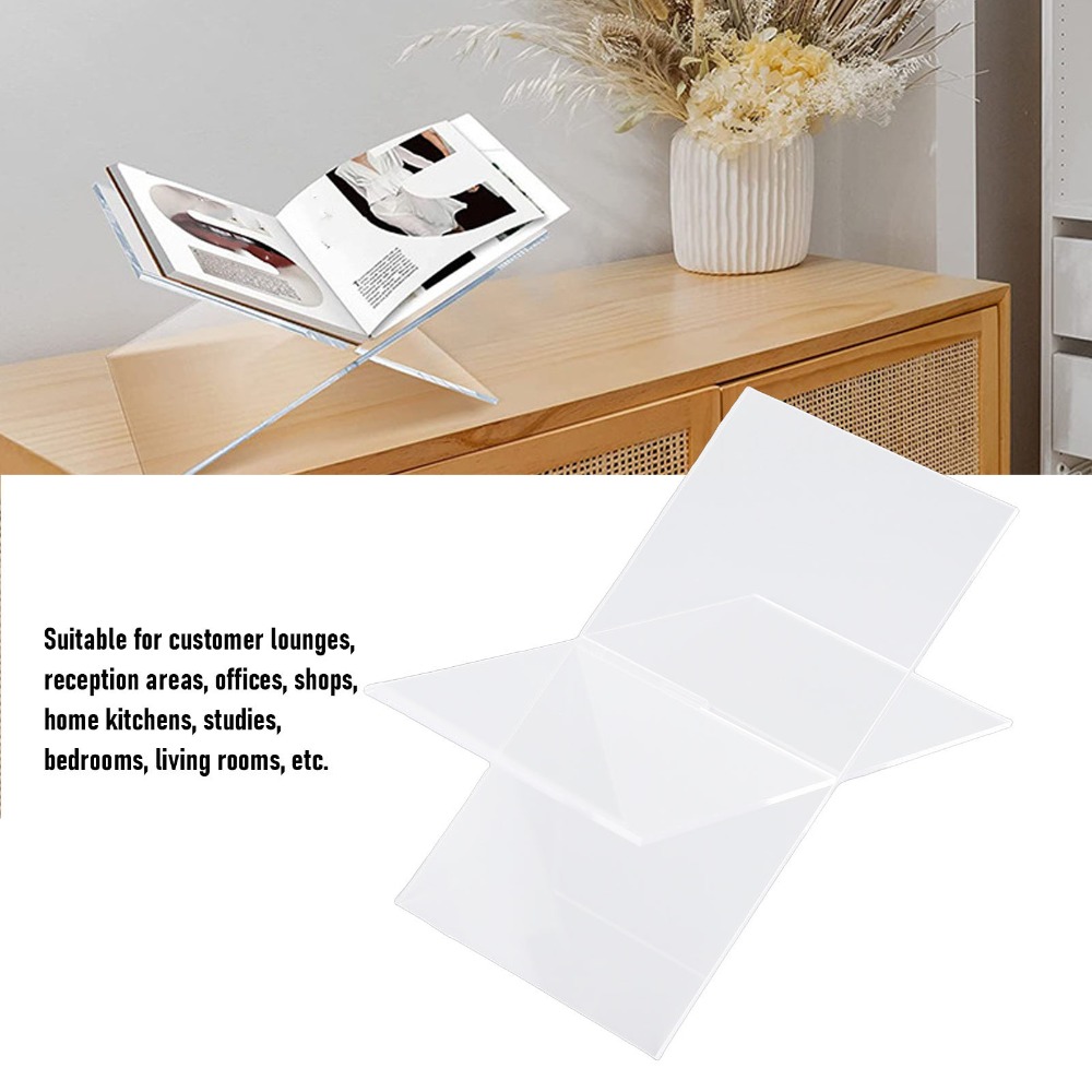 1set X-Shaped Design Acrylic B - Clear Acrylic Book Stand Holder recension och pris