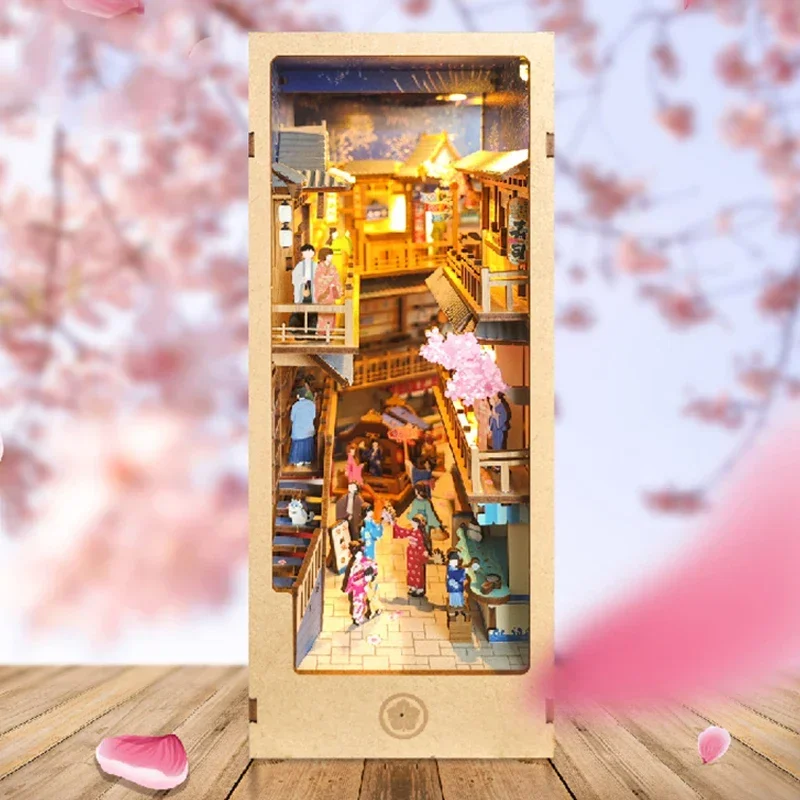 Japanese Retro DIY Wooden Book - Diy Wooden Book Nook Kit Shelf Insert recension och pris