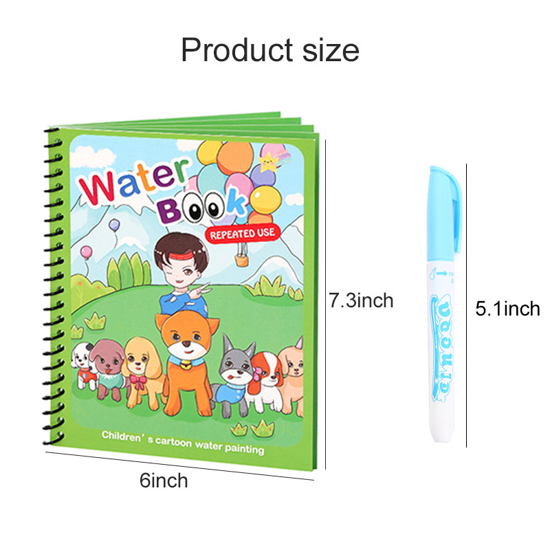 Magic Water Book with Pen Draw - Reusable Water Magic Coloring Book recension och pris