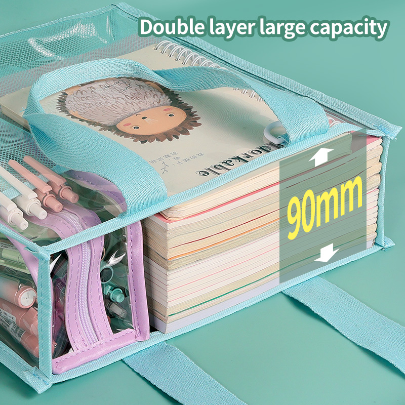HUAJIE Transparent File Bag, L - Stationery Books recension och pris