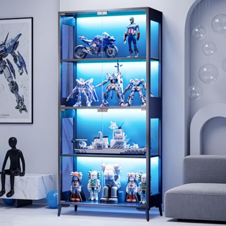 Glass display cabinet with doo - Books recension och pris