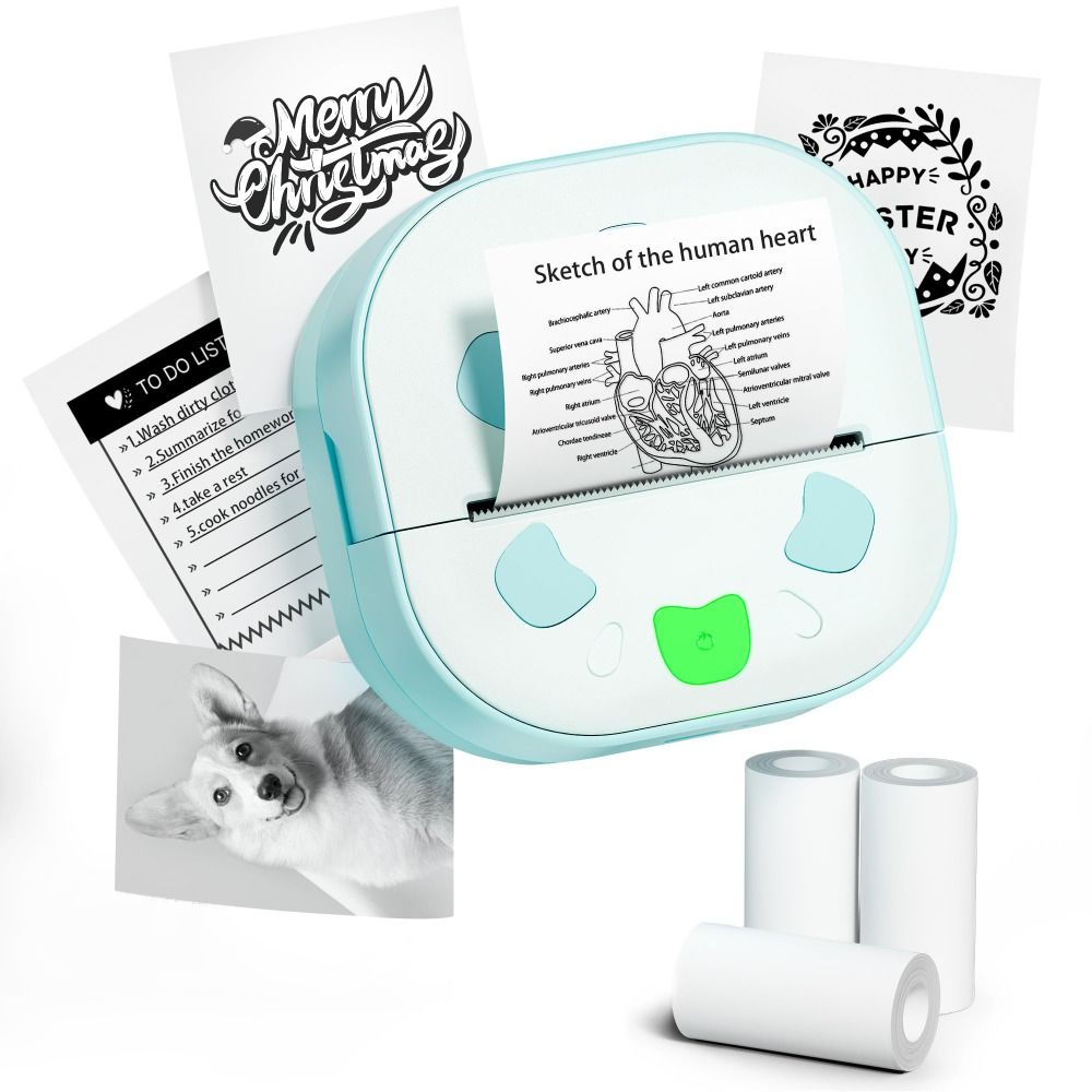 Mini Sticker Printer with 3 Pa - Mini Pocket Thermal Printer Paper Roll recension och pris