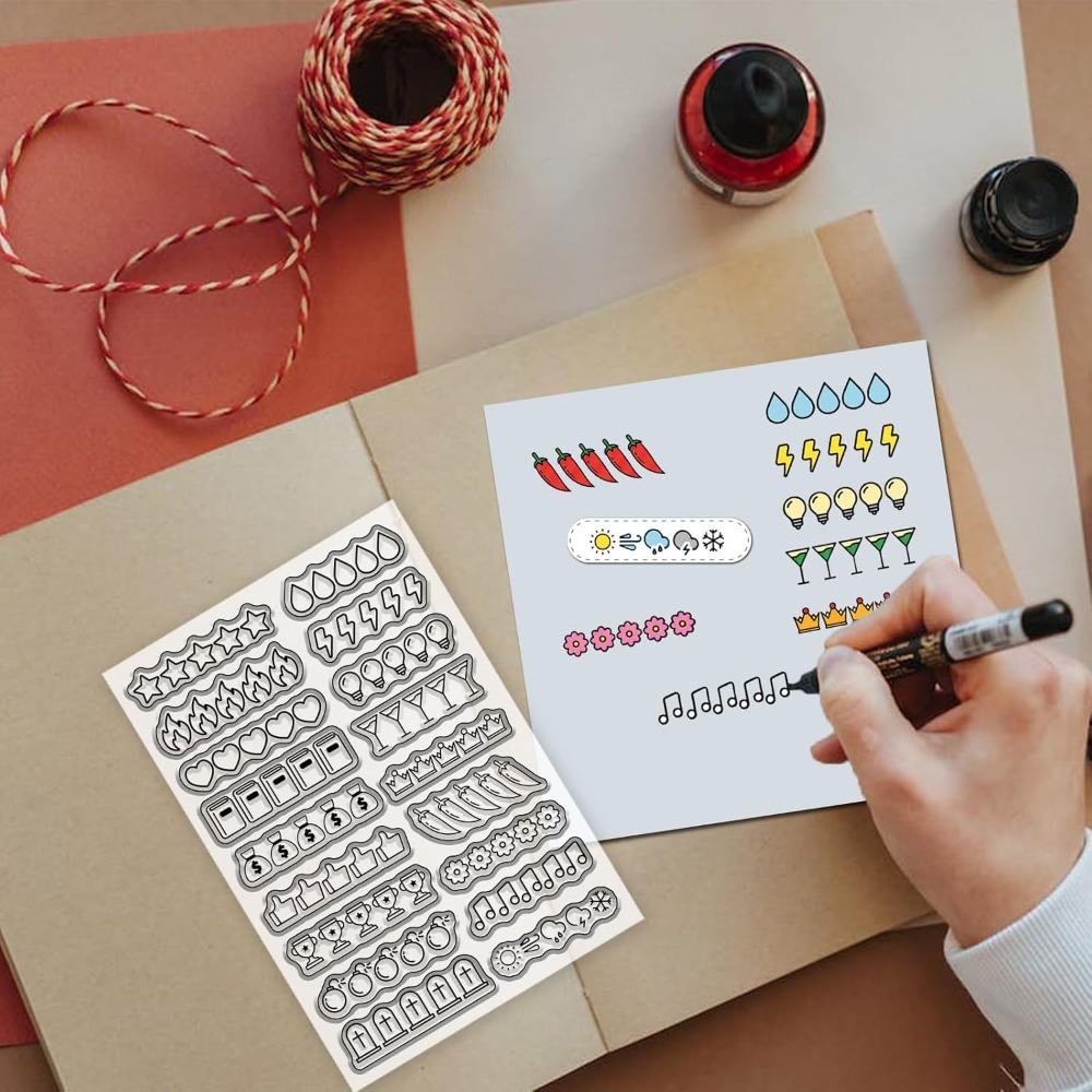 Star Ratings Clear Stamps for  - Blank Sheet Music Notebook recension och pris