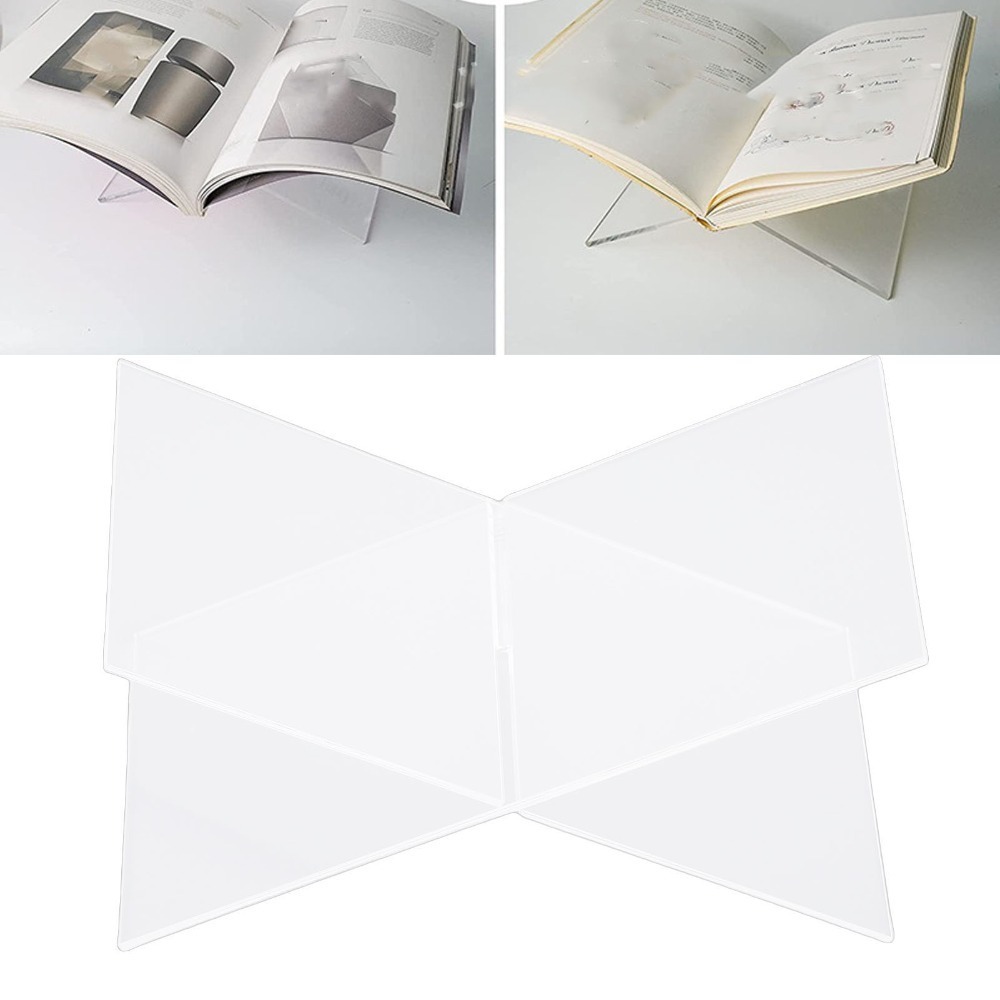 1set X-Shaped Design Acrylic B - Clear Acrylic Book Stand Holder recension och pris