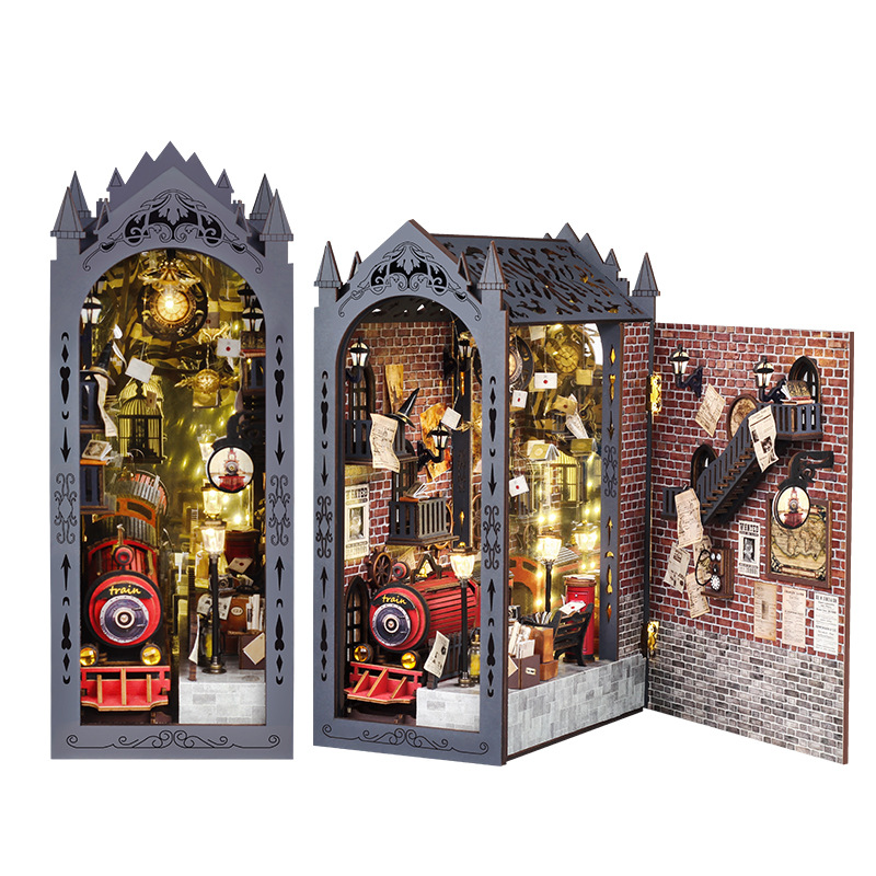 DIY Wooden Magic Christams Boo - Diy Wooden Book Nook Kit Shelf Insert recension och pris