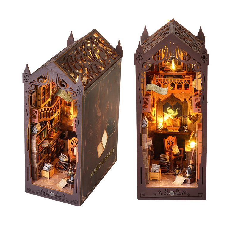 DIY Wooden Magic Christams Boo - Diy Wooden Book Nook Kit Shelf Insert recension och pris