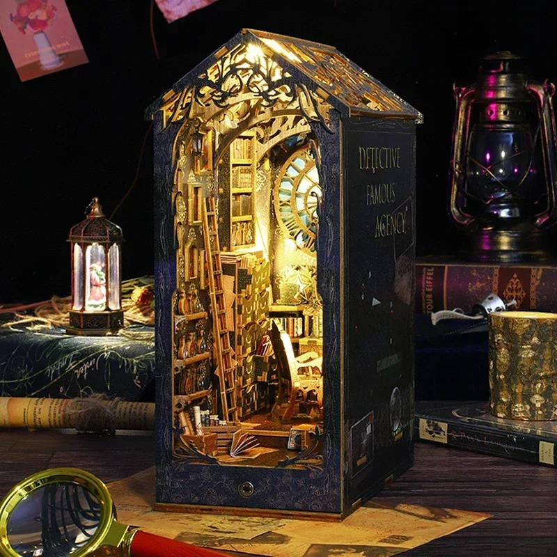 Retro DIY Wooden Book Nook She - Diy Wooden Book Nook Kit Shelf Insert recension och pris